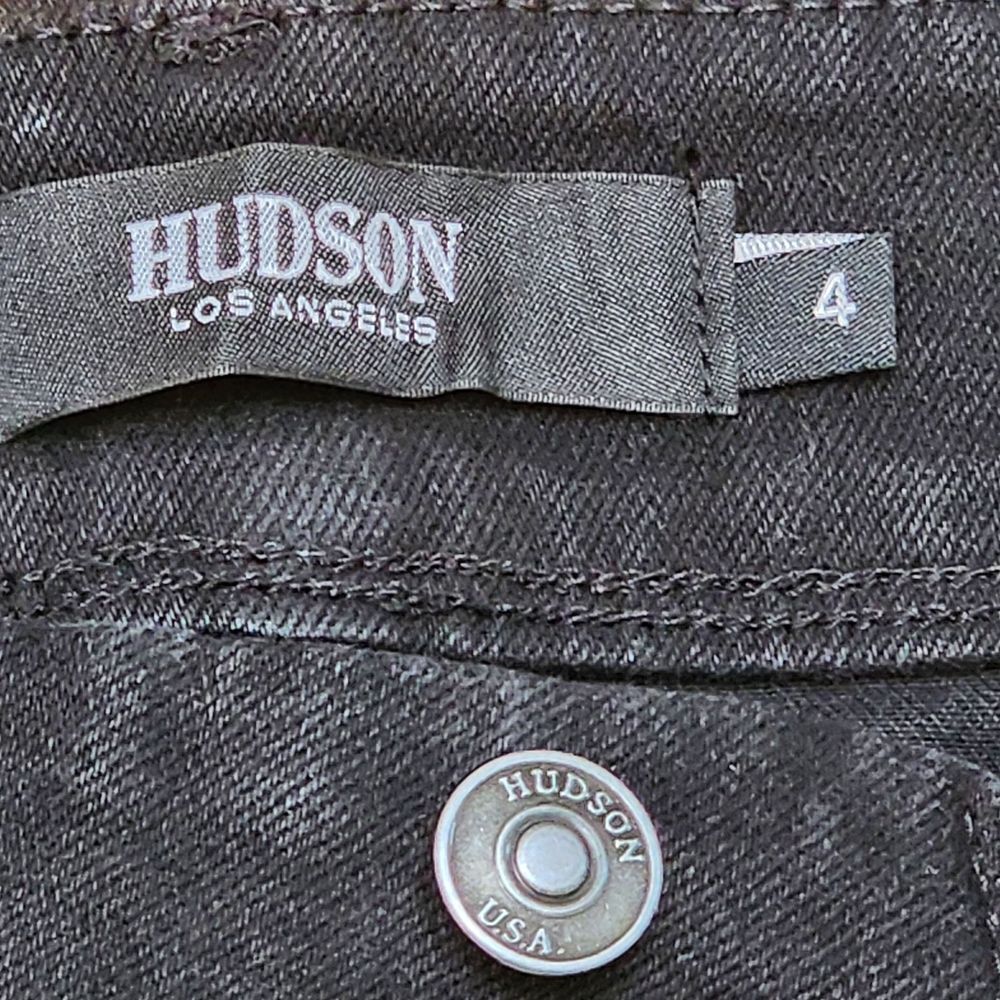 HUDSON Midrise Straight Leg Pitch Black Jeans Womens Size 4‎ (28x29) 1811754 - Picture 8 of 12